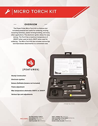 POWER PROBE - Micro Torch Kit (PPMTKIT01) - MPR Tools & Equipment