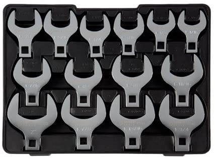 Sunex 9721A 14 Pc 1/2" Dr. Jumbo SAE Crowfoot Wrench Set CRV - MPR Tools & Equipment