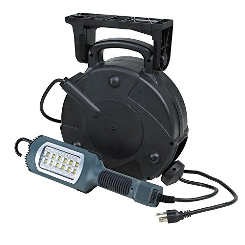Super Bright 1300 Lumen Retractable COB LED Cord Reel Task Light Alert  Stamping 5030AM