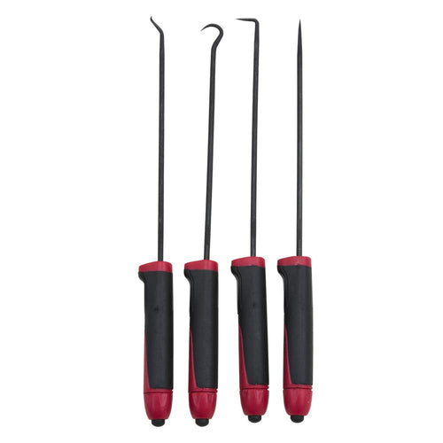 Ullman CHP4-LT 4-Piece Carbon Polished Steel LED Lighted Individual Hook and Pick Set. 9-3/4" Length - MPR Tools & Equipment
