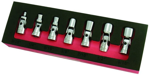 Astro Pneumatic 7407 1/4-Inch Drive Flex Socket Set, 6 Point - SAE, 7-Piece - MPR Tools & Equipment
