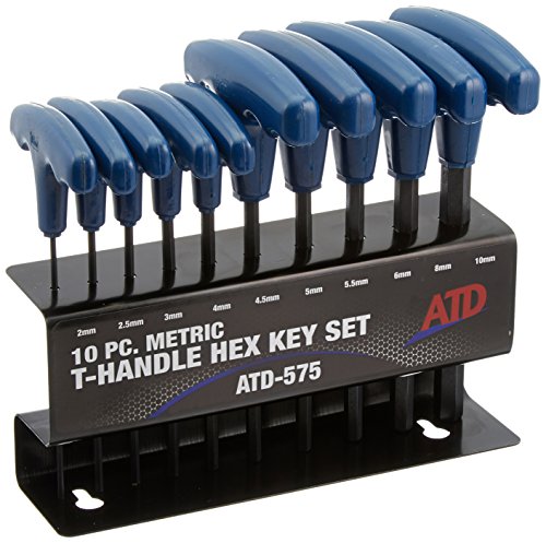 ATD Tools 575 10-Piece Metric T-Handle Hex Key Set - MPR Tools & Equipment