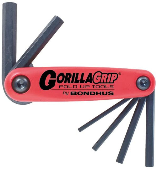 Bondhus 12595 GorillaGrip Set of 6 Hex Fold-up Keys. sizes 3-10mm - MPR Tools & Equipment