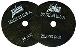Shark 12704 3-Inch by 1/16-Inch by 3/8-Inch Double Reinforced Cut-Off Wheels. 54-Grit. 10-Pack - MPR Tools & Equipment