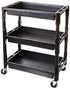 ATD Tools 7017 Heavy-Duty Plastic 3-Shelf Utility Cart - MPR Tools & Equipment