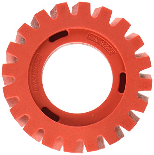 Dynabrade 92255 4" Diameter by 1-1/4" Wide RED-TRED Eraser Wheel; Wheel Only, Red - MPR Tools & Equipment