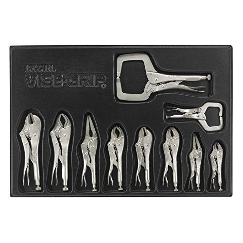 IRWIN VISE-GRIP Locking Pliers Set with Tray, 10-Piece (1078TRAY) - MPR Tools & Equipment
