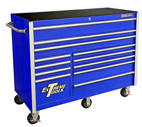 Extreme Tool RX552512RCBL RX Series Blue 55" 12-Drawer Roller Cabinet - MPR Tools & Equipment