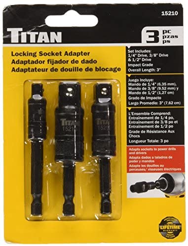 Titan 15210 3-Inch Locking Socket Adaptor Set-3 Piece - MPR Tools & Equipment