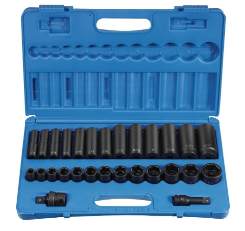 Grey Pneumatic (1328RD 1/2" Drive 28-Piece Standard/Deep Socket Set - MPR Tools & Equipment