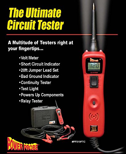 Power Probe 319FTC-RED Test Light and Voltmeter - MPR Tools & Equipment