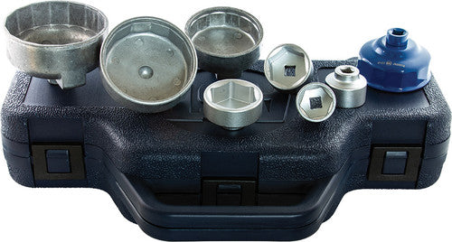 Assenmacher Specialty Tools 2123 8-pc Oil Filter Wrench Socket Set, 24mm, 27mm, 32mm, 36mm, 64mm, 65mm, 74mm, 86.5mm