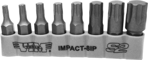 VIM Tools IMPACT-8IP 8pc Torx® Plus Impact Quality S2 Bit Set, 5/16" Hex, 1.25" L, IP20 thru IP55 - MPR Tools & Equipment