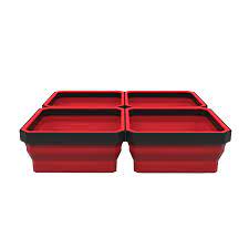 EZ Red Eztray-Qrd Eztray Quad Expendable Magnetic Tray Red - MPR Tools & Equipment