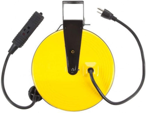 Bayco SL-800 Retractable Metal Cord Reel with 3 Outlets - 30 Foot - MPR Tools & Equipment