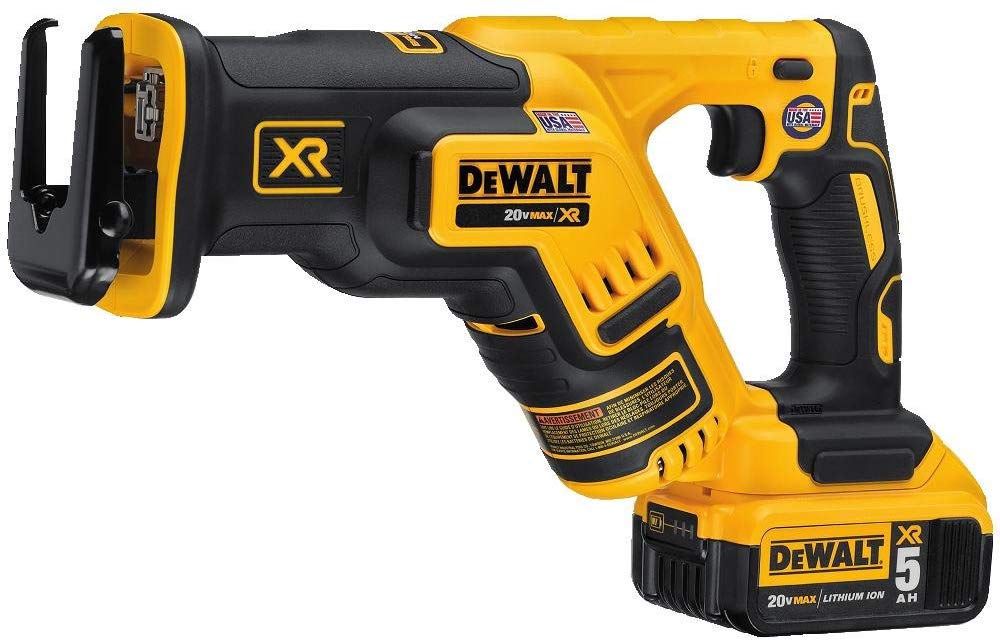 DEWALT 20V MAX XR Compact Reciprocating Saw. 5.0-Amp Hour (DCS367P1) - MPR Tools & Equipment