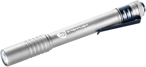 Streamlight 66121 Stylus Pro PenLight with White LED and Holster. Silver/White- 100 Lumens - MPR Tools & Equipment