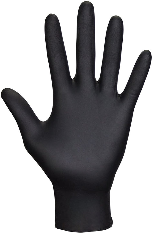 SAS Safety 66517 Raven Powder-Free Disposable Black Nitrile 6 Mil Gloves, Medium, 100 Gloves by Weight - MPR Tools & Equipment