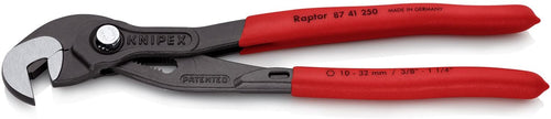KNIPEX Tools - Raptor Multiple Slip Joint Pliers 87 41 250-10 in - MPR Tools & Equipment
