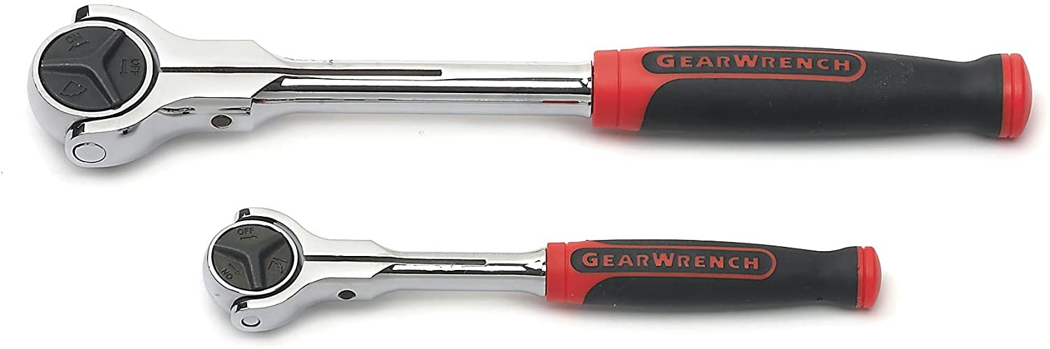 GEARWRENCH 2 Pc. 1/4" & 3/8" Drive 72 Tooth Dual Material Roto Ratchet Set - 81223 - MPR Tools & Equipment