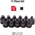 Sunex 3841, 3/8 Inch Drive Pipe Plug Socket Set, 11-Piece, SAE, 7/16" - 5/8", Cr-Mo Steel, Tapered Male Square Drive, Chamfered Female Square Drive, Heavy Duty Storage - MPR Tools & Equipment