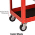 Sunex 8035R Red Compact Slide Utility Cart, Locking Slide Top, Swivel/Locking Casters, 18 Gauge Steel, Latching Drawers, 450-Pound Capacity - MPR Tools & Equipment