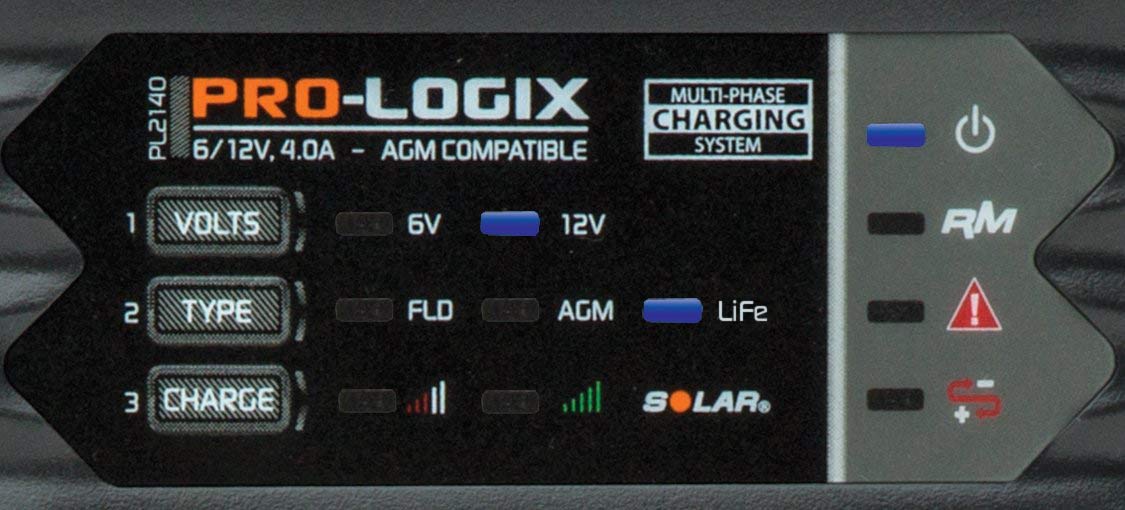Solar PL2140 6/12 Volt 4.0 Amp PRO-LOGIX Battery Maintainer - MPR Tools & Equipment