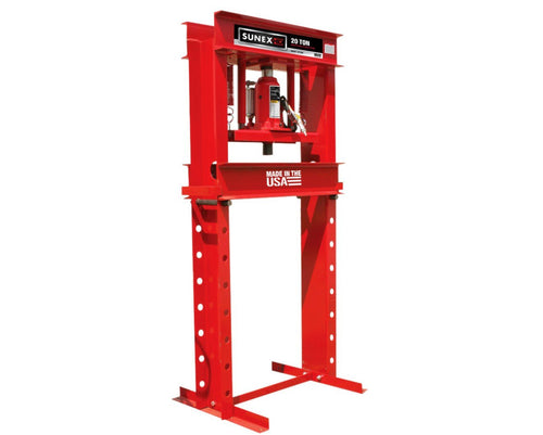 Sunex 5720AH Fully-Welded Air/Hydraulic Shop Press. 20 Tons - MPR Tools & Equipment