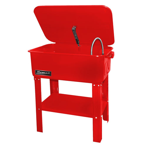 Homak 20-Gallon Parts Washer. Red. RD00820310 - MPR Tools & Equipment