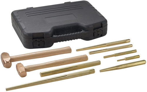 OTC 4629 9 Piece Master Brass Hammer and Punch Set - MPR Tools & Equipment