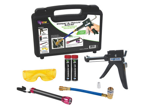 UView 332220A Spotgun Jr. / Pico-Lite Kit: Injection System & 1W Luxeon UV Light, UV Enhancing Glasses, (2) 1 Oz./30mL A/C ExtenDye Cartridges