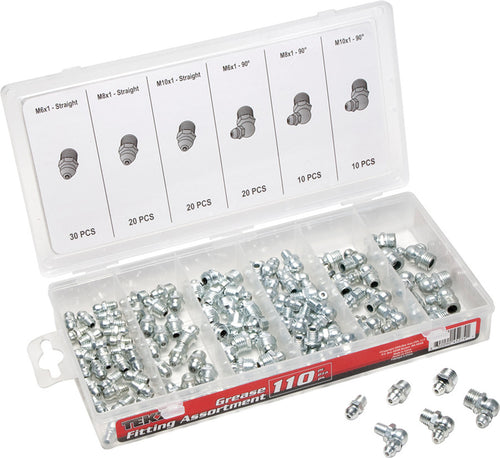 Titan Tools 45274 110-Piece Metric Grease Fitting Assortment - MPR Tools & Equipment