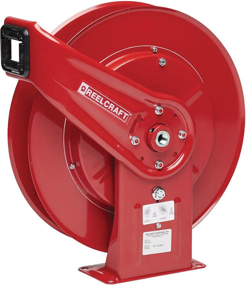 Reelcraft 7800 OLP 1/2" x 50 Ft. Premium Duty Spring Retractable Air/Water Hose Reel (Hose Not Included), 1/2" NPTF Inlet/Outlet, 500 PSI