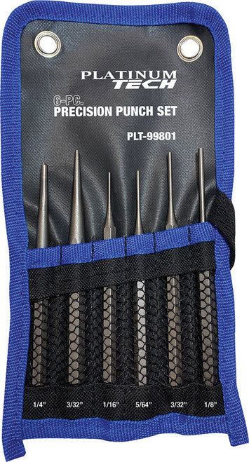 ATD Tools PLT99801 6-PC PRECISION PUNCH SET, INCLUDES CENTER, PIN & SOLID PUNCHES - MPR Tools & Equipment