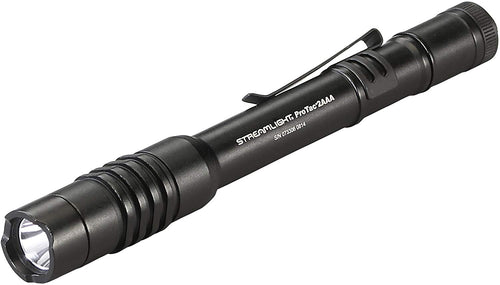 Streamlight 88039 ProTac 2AAA 130 Lumen Professional Tactical Flashlight with High/Low/Strobe w/ 2 x AAA Batteries - 130 Lumens. Black - MPR Tools & Equipment