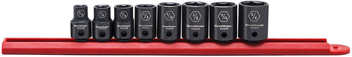 GEARWRENCH 8 Pc. 3/8" Drive 6 Point Standard Impact SAE Socket Set - 84910N - MPR Tools & Equipment