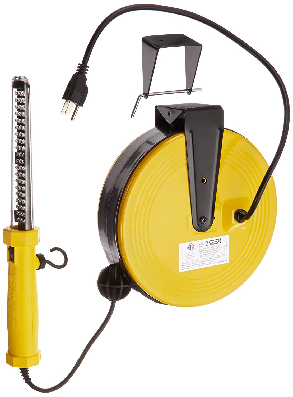Bayco SL-864 60 LED Work Light on Metal Reel with 50-Foot Cord - MPR Tools & Equipment