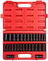 Sunex 5153DD, 1/2 Inch Drive Master Impact Socket Set, Double Deep, 29-Piece, SAE/Metric, 7/16" - 1-1/4", 10mm-27mm, Cr-Mo Steel, Radius Corner Design, Dual Size Markings, Heavy Duty Storage 