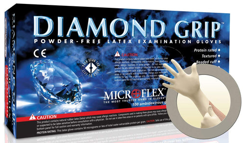 Microflex MF-300-XL Extra Large Diamond Grip Latex Gloves 100 Count - MPR Tools & Equipment