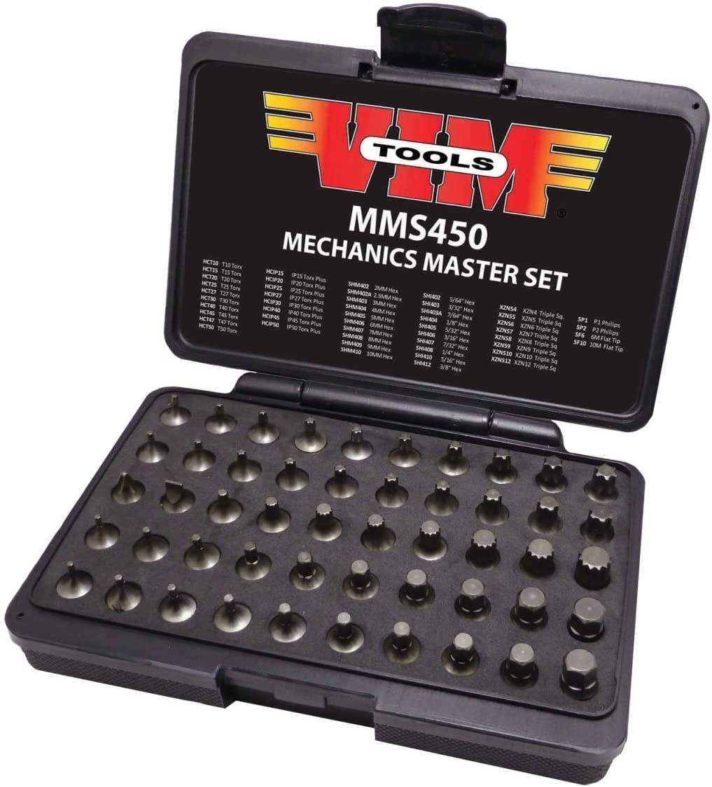 VIM Tools VIM-MMS450 0.25 in. Drive Mechanics Master Set44; 50 Piece - MPR Tools & Equipment