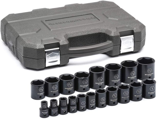 GearWrench 84932N 1/2-Inch Drive SAE Impact Socket Set, 19-Piece - MPR Tools & Equipment