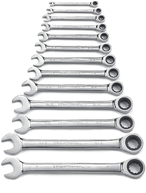 GEARWRENCH 13 Pc. 12 Point Ratcheting Combination SAE Wrench Set - 9312 - MPR Tools & Equipment