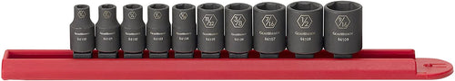 GearWrench 84906 1/4-Inch Drive Impact Socket Set SAE, 10-Piece - MPR Tools & Equipment