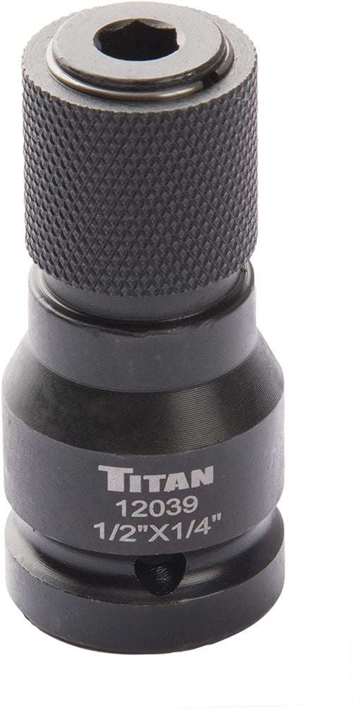 Titan 12039 1/2" Drive to 1/4" Hex Drive Quick Change Adapter - MPR Tools & Equipment