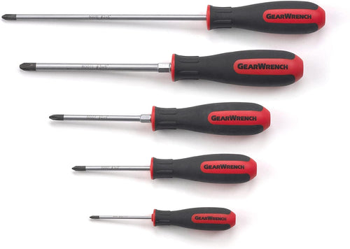 GEARWRENCH 5 Pc. Phillips Dual Material Screwdriver Set - 80052 - MPR Tools & Equipment
