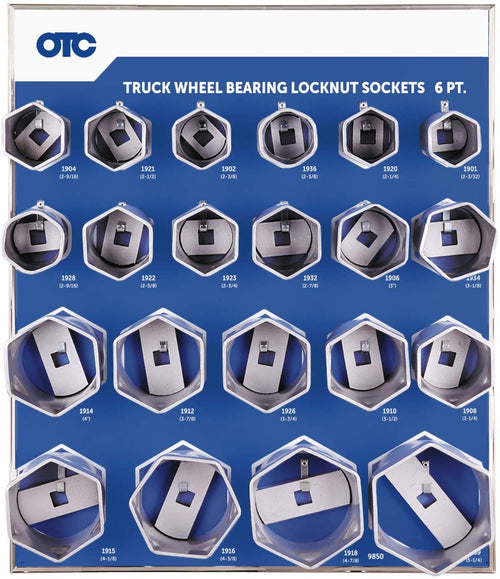 OTC 9850 6-Point Wheel Bearing Locknut Socket with Tool Board - MPR Tools & Equipment