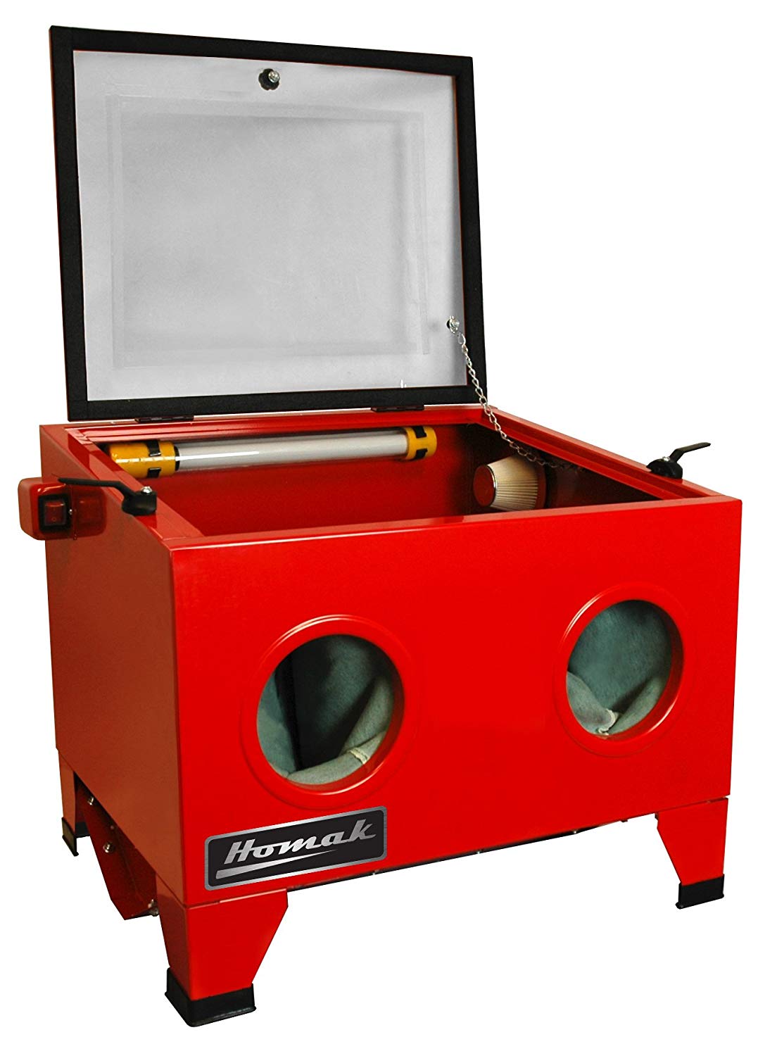 Homak 23-Inch Table Top Abrasive Blast Cabinet. Red. RD00920250 - MPR Tools & Equipment