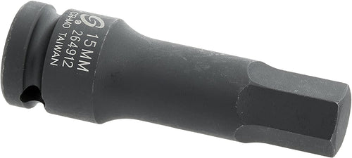 Sunex 264912 1/2" Drive 15-mm Hex Impact Socket - MPR Tools & Equipment