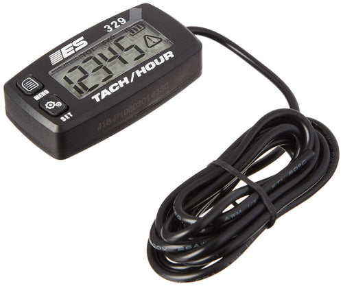 Electronic Specialties 329 Black 2.5"x 1.3" x 1.5" Small Engine Tachometer/Hour Meter - MPR Tools & Equipment