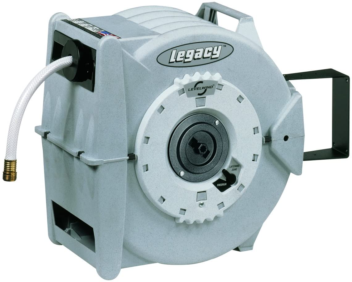 Legacy Manufacturing Levelwind Retractable Garden Hose Reel. 5/8" X 60'. PVC-L8344 - MPR Tools & Equipment